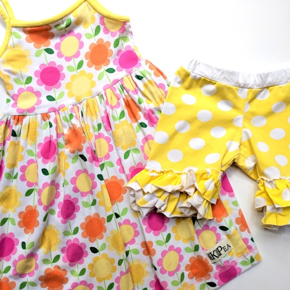 KPea Girls Boutique Mod Floral Dress Set 6 - Picture 2 of 4